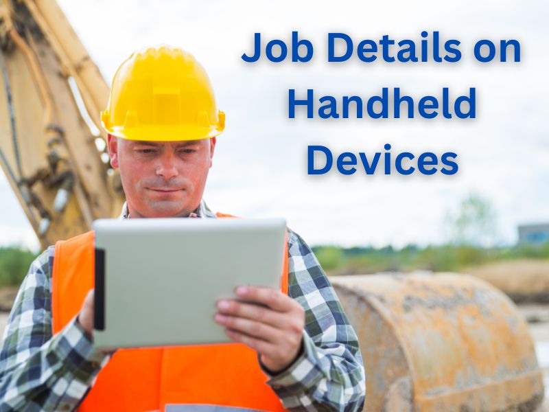 Getting job details on a handheld device